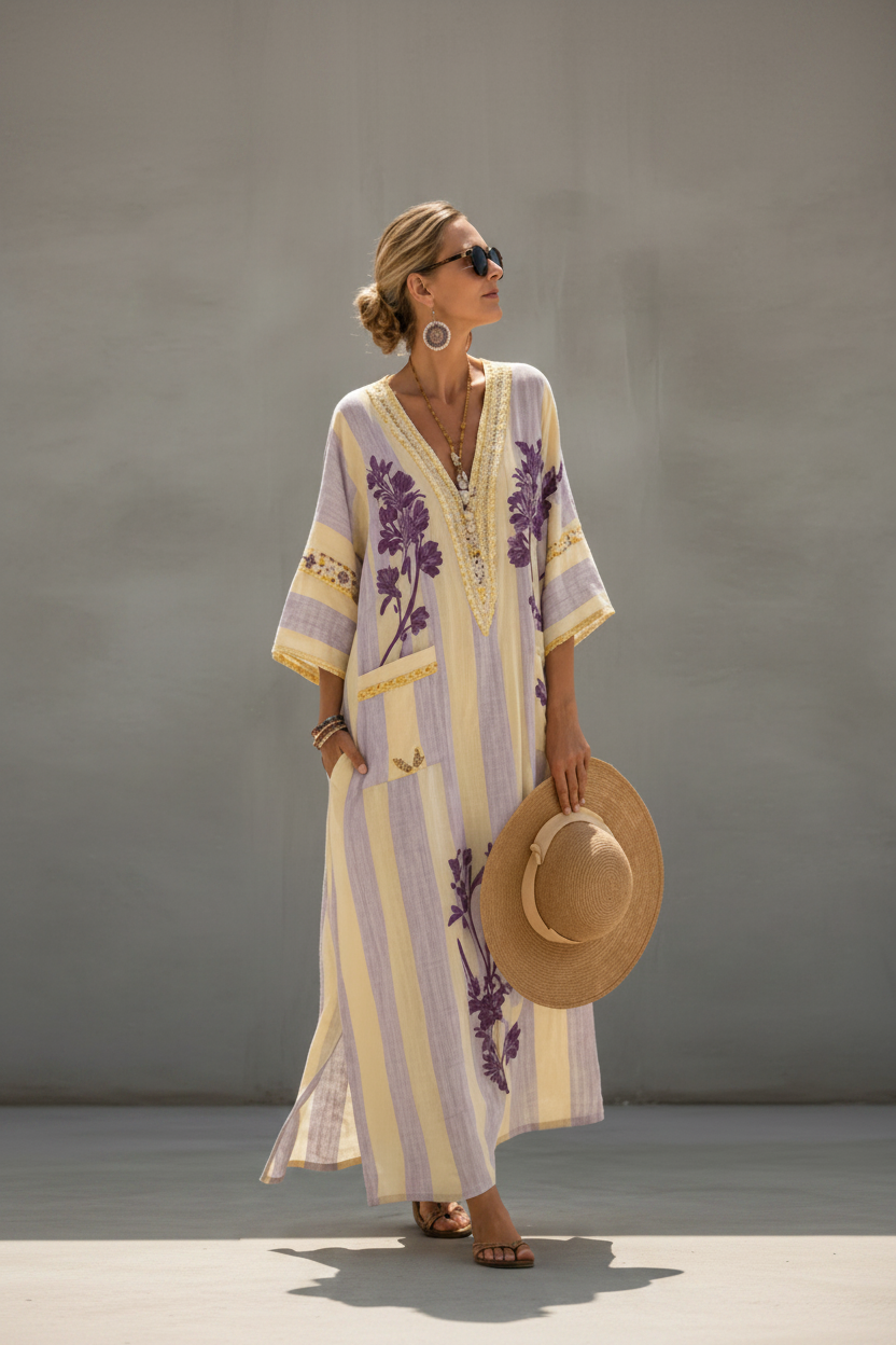 Caftán | Floral lavanda