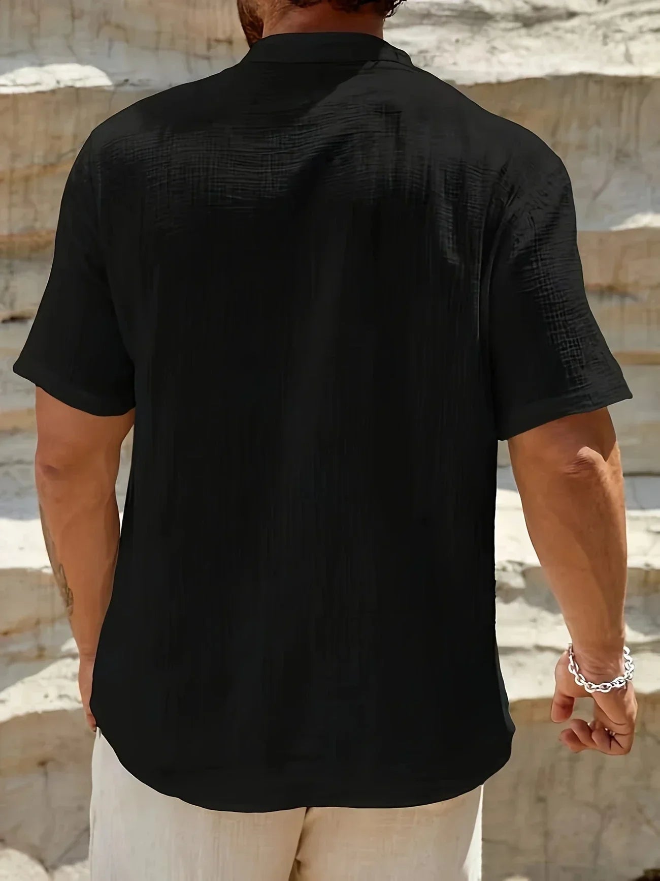 Leblanc™ | Elegante camisa de verano con cuello alto