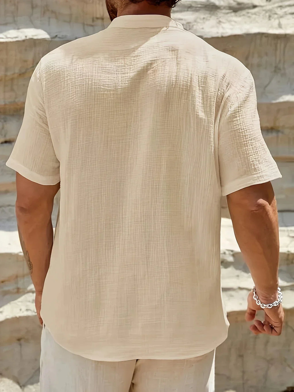 Leblanc™ | Elegante camisa de verano con cuello alto