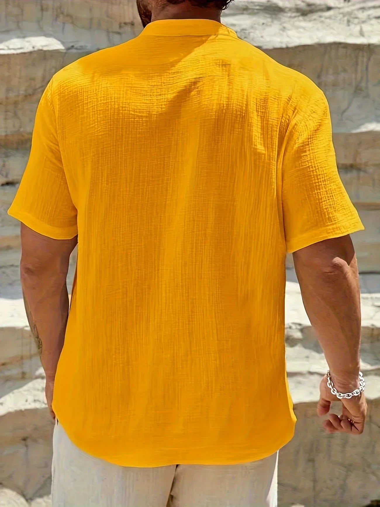 Leblanc™ | Elegante camisa de verano con cuello alto