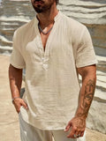 Leblanc™ | Elegante camisa de verano con cuello alto