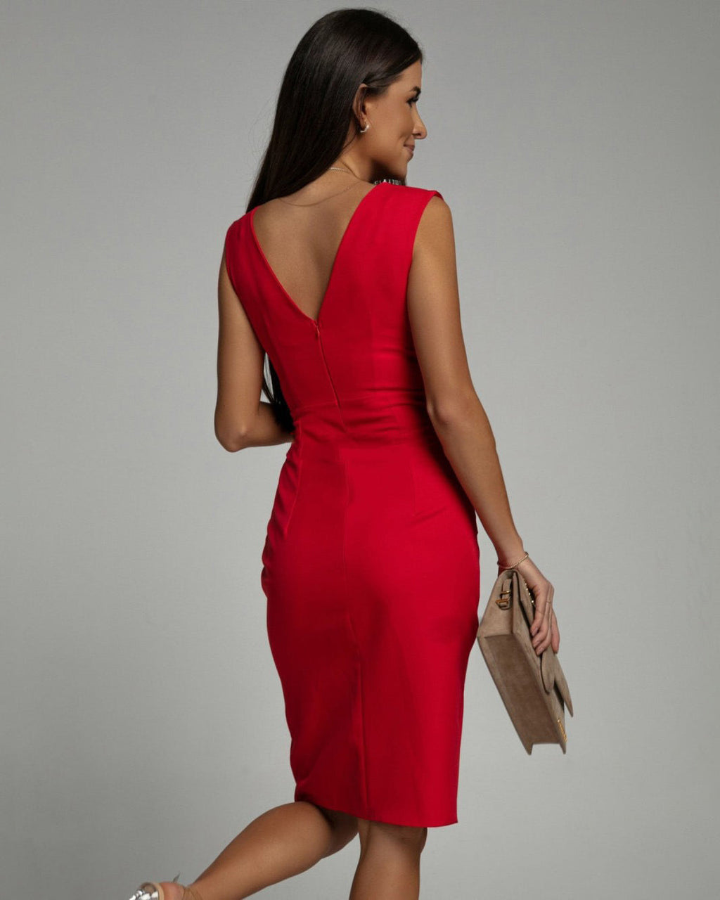 Adrienne™ — Elegante vestido drapeado con corte que realza la figura