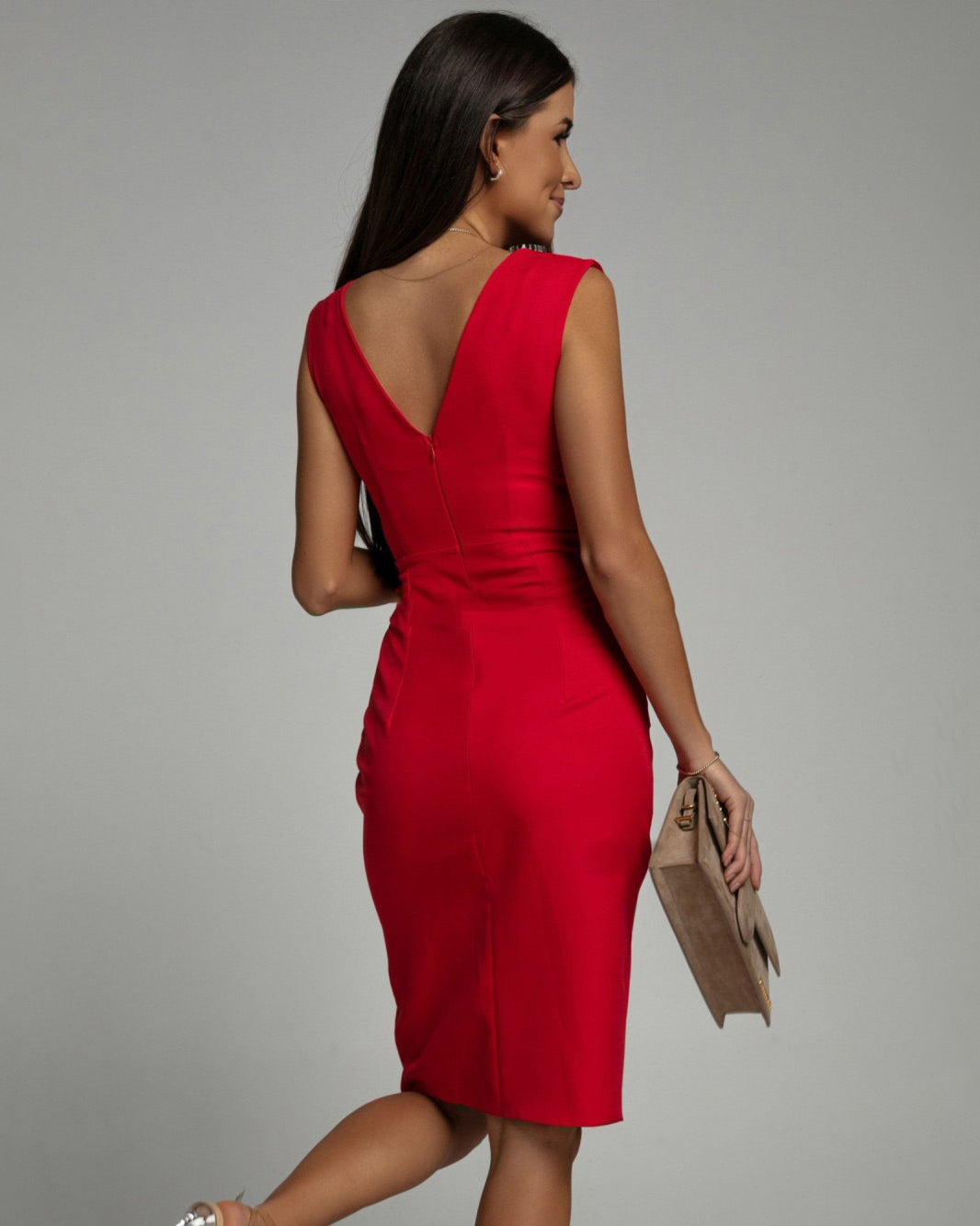 Adrienne™ — Elegante vestido drapeado con corte que realza la figura
