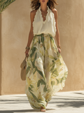Lysandra | Conjunto fluido con estampado Lys, elegante