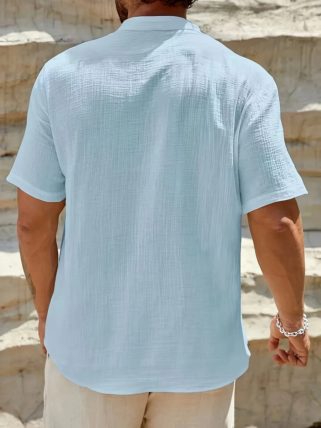 Leblanc™ | Elegante camisa de verano con cuello alto
