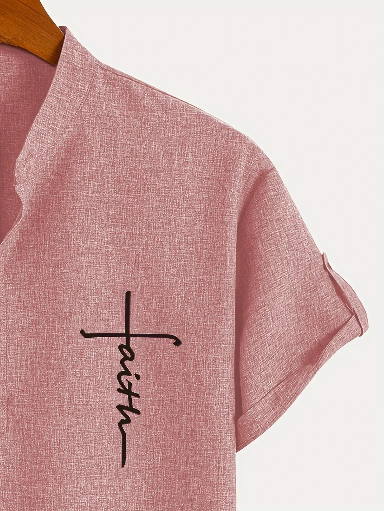 Leblanc™ | Camisa elegante de manga corta y cuello alto