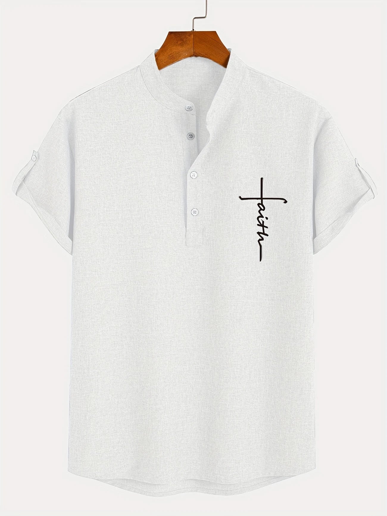 Leblanc™ | Camisa elegante de manga corta y cuello alto