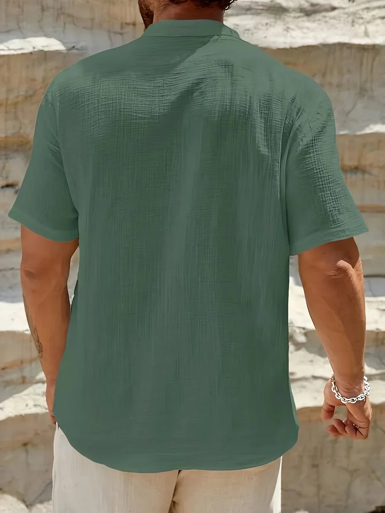 Leblanc™ | Elegante camisa de verano con cuello alto
