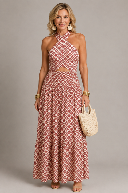 Elegante vestido con espalda descubierta Sienna