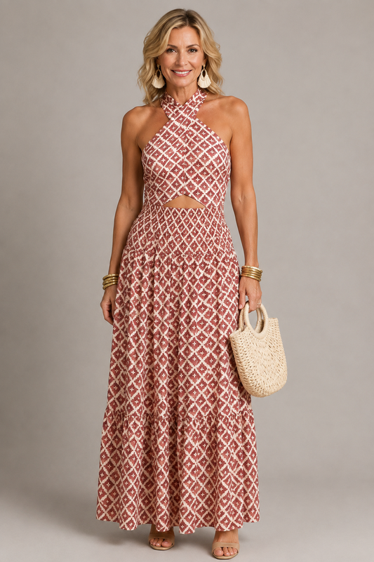 Elegante vestido con espalda descubierta Sienna