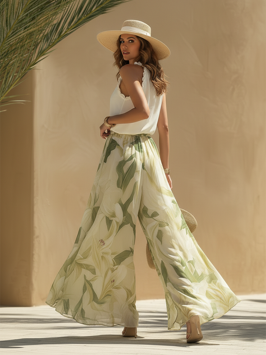 Lysandra | Conjunto fluido con estampado Lys, elegante