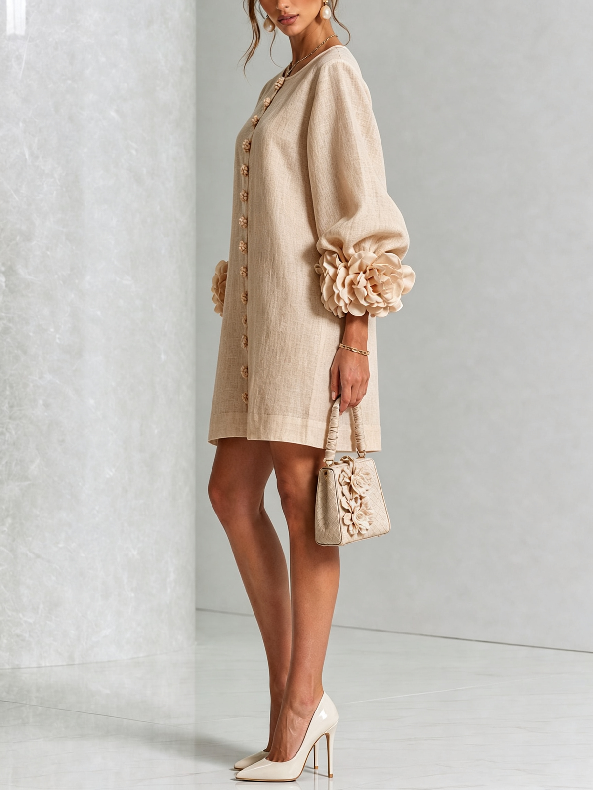 Ambra | Puños rosas, beige