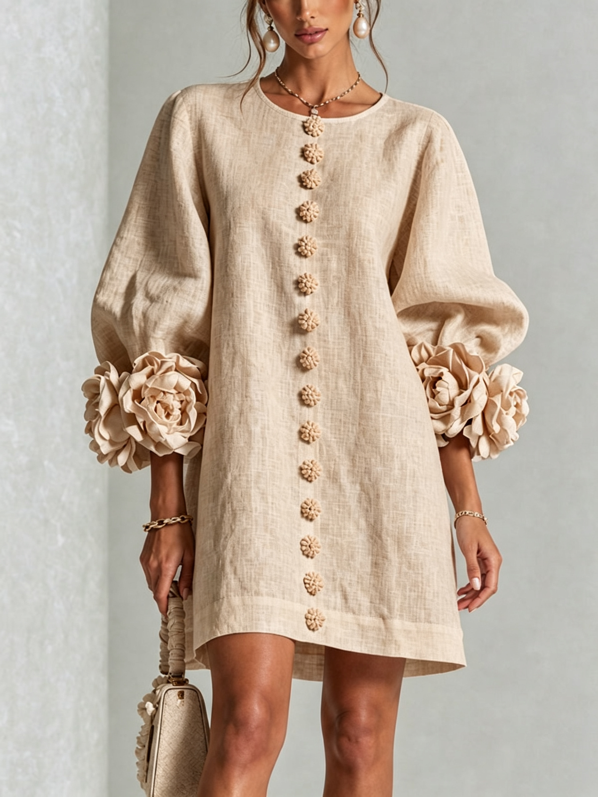 Ambra | Puños rosas, beige