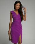 Adrienne™ — Elegante vestido drapeado con corte que realza la figura