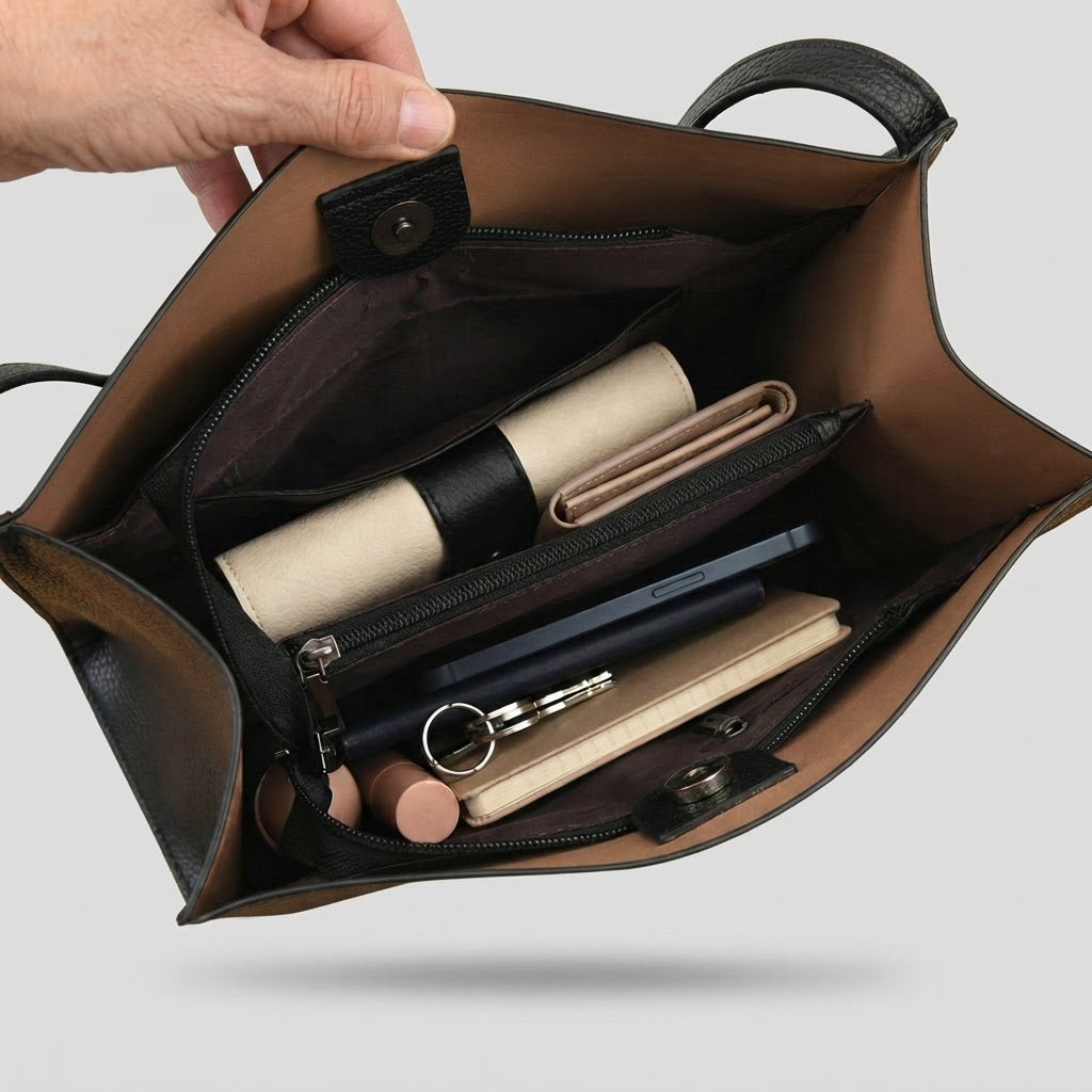 Elena | Elegante bolso de cuero con bandolera