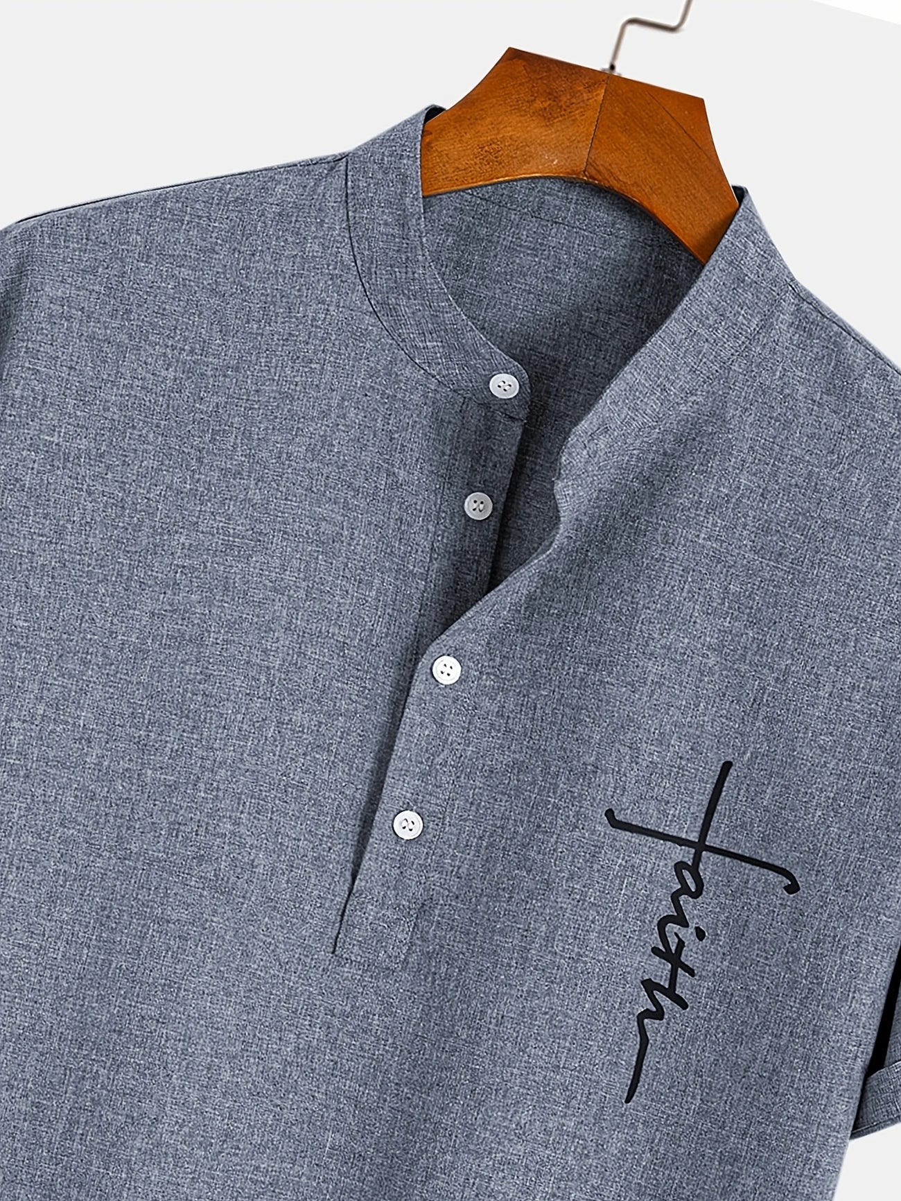 Leblanc™ | Camisa elegante de manga corta y cuello alto