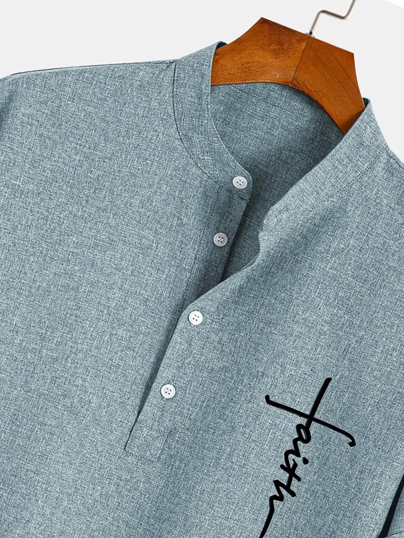 Leblanc™ | Camisa elegante de manga corta y cuello alto