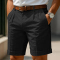SHOPSERANOVA | PANTALONES CORTOS PLISADOS DE VERANO PARA HOMBRE