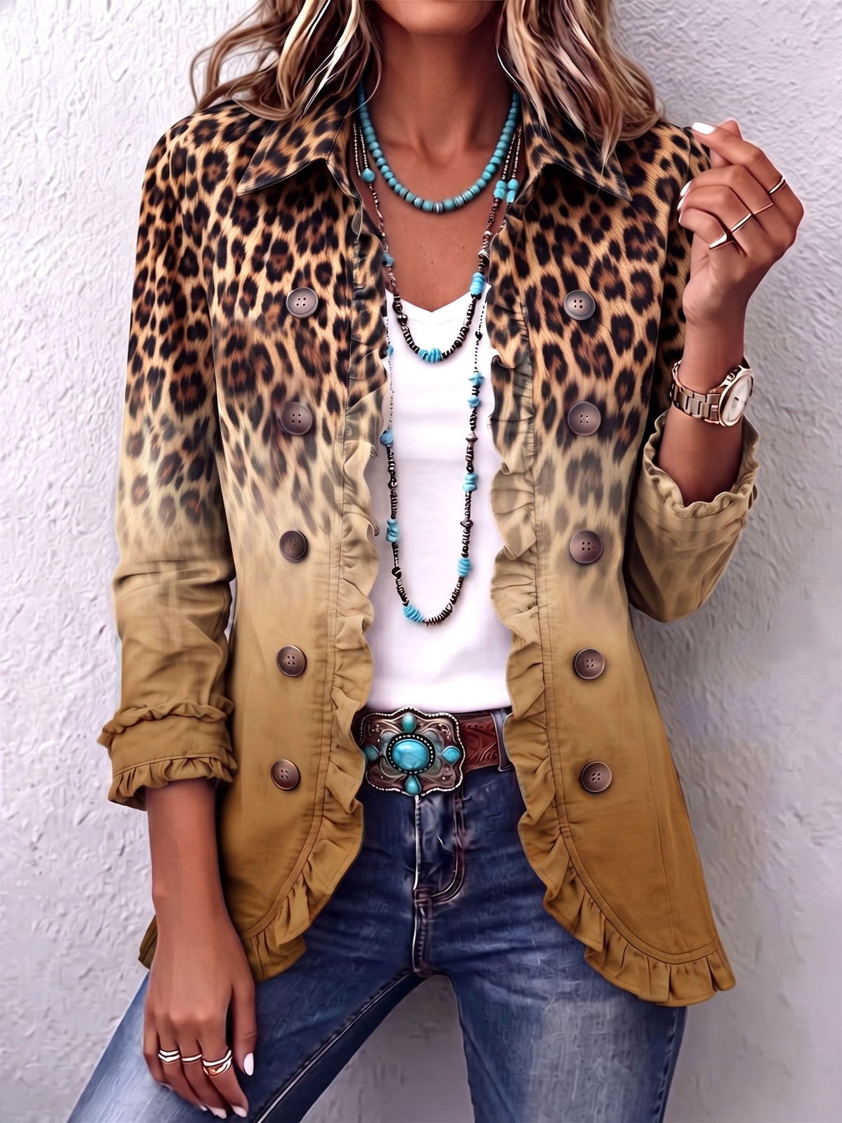 Reyes | Blazer de leopardo