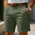 SHOPSERANOVA | PANTALONES CORTOS PLISADOS DE VERANO PARA HOMBRE